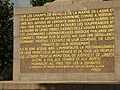 One of the inscriptions on the side of the memorial