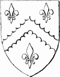 Escutcheon of the achievement of arms of Grindlay, Leicestershire and Sussex cadet branch (18th century).