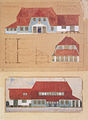 Entwurf zum Bahnhof Worpswede, um 1909