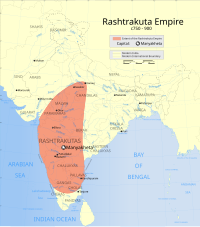 Map of eighth-century Rashrakuta empire
