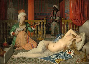 Odalisque and Slave by Jean-Auguste-Dominique Ingres (1843), Fogg Art Museum