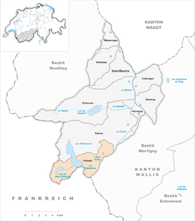 Karte von Finhaut