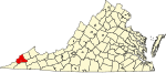 State map highlighting Wise County