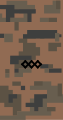 Junior sergeant shoulder board, 2011 style camouflage pattern.