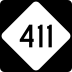 North Carolina Highway 411 marker
