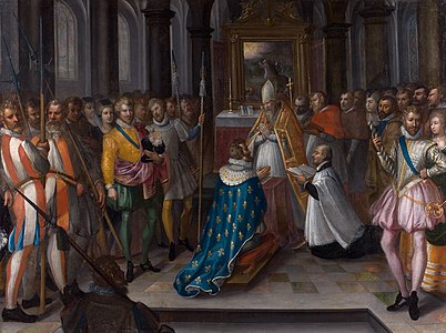 Henry IV of France renounces Protestantism in 1593 at Saint-Denis by Nicolas Baullery