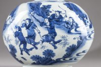 Detail of late Ming vase, 1627–1644, with battle scene from literature. Despite the Chinese subject, the vase was exported to Europe.
