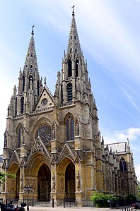 Basilica of Sainte-Clotilde, Paris the first neo-Gothic church in Paris, by Christian Gau and Théodore Ballu (1846–1857)