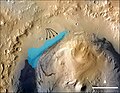 Ancient Lake on Aeolis Palus in Gale Crater - possible size (December 9, 2013).[20][21]