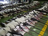Swordfish auction in the fish market of Vigo