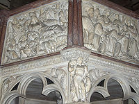 Nicola Pisano, Nativity and Adoration of the Magi from the pulpit in the Pisa Baptistery, 1260.