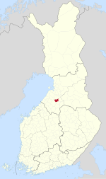 Location of Pulkkila in Finland