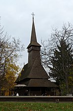 Wooden church from Dragomirești, Maramureș County, now in the Dimitrie Gusti National Village Museum, Bucharest, unknown architect, 1722