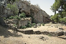 Image of the site of a shrine to the Erinyes in Athens.