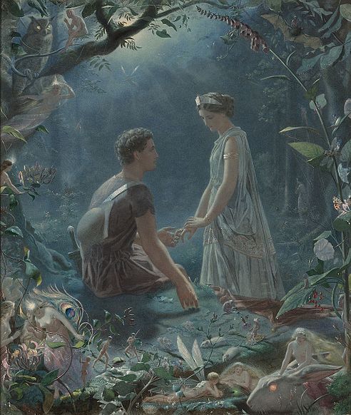 John Simmons' Hermia and Lysander: We are dainty little fairies, ever singing, ever dancing; We indulge in our vagaries in a fashion most entrancing.