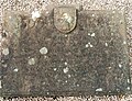 St Mary's Church, Eccleston - The tablet in the enclosure marking the site of the Grosvenor family vault within the old church