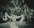 A scene from the silent film, The Cave of the Silken Web aka Pan Si Dong (1927). Various forms of hanfu-style costumes are depicted in the movie.