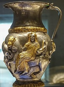 Thracian gilt silver pitcher Rogozen Treasure Vratsa Bulgaria