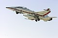 McDonnell Douglas F/A-18 Hornet with single fixed ramp with porous bleed area