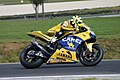 Valentino Rossi riding his 2006 Camel Yamaha YZR-M1.