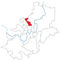 Location of Fabijoniškės eldership within Vilnius