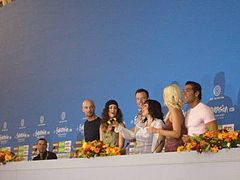 Six4one during a press conference in Athens (2006)