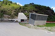 Faido portal (maintenance access), 757 m (2,484 ft) a.s.l.