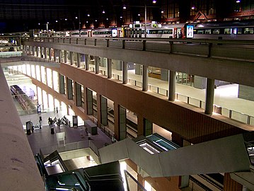 Station atrium showing the four levels