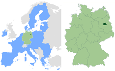 Lage Berlins in Europa und Deutschland