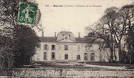 An old postcard view of the Château de la Touanne, in Baccon
