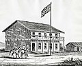 Image 58California's first State Capitol building in San Jose, which served as the capital of California 1850–51. (from History of California)
