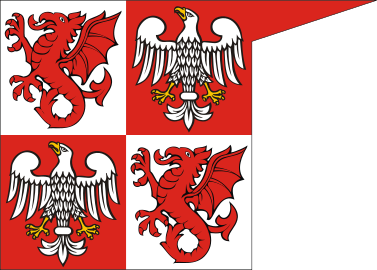 The flag of the former Duchy of Masovia