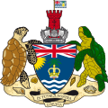 A naval crown in the coat of arms of the British Indian Ocean Territory