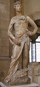 Donatello first version of David (1408–09). Museo Nazionale del Bargello, Florence. Height 191 cm.