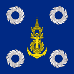Rank flag of a Siamese Admiral of the Fleet (1936-1956)