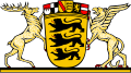 Wappen Baden-Württembergs: württem­berg­ischer Hirsch und badischer Greif