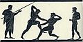 Image 49A scene of ancient Greek pankratiasts fighting. Originally found on a Panathenaic amphora, Lamberg Collection. (from Mixed martial arts)