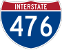 Interstate 476 marker