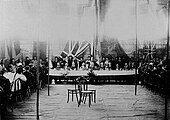 Foundation ceremony of the Chinese Section of KCR in 1909. Group photo of both Chinese and British officials.