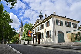 Gemeindehaus und Kirche von Pregny-Chambésy