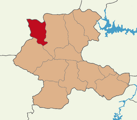 Map showing Kuluncak District in Malatya Province