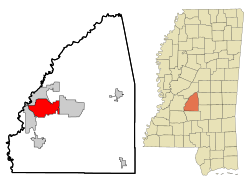 Location of Pearl in Rankin County, Mississippi