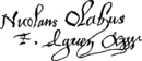 Nicolaus Olahus's signature
