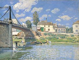Bridge at Villeneuve-la-Garenne by Alfred Sisley (1872)
