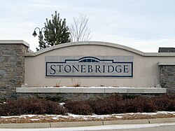 Stonebrige neighbourhood sign