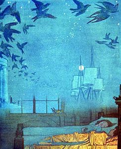 The Blue Bird Dreamships, 1900, Leamington Spa Art Gallery