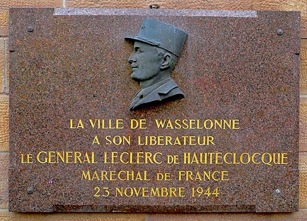 Memorial plaque in Wasselonne