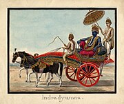 Indradyumna in a carriage, early 19th century