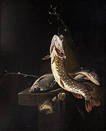 Stillleben mit Fischen, Pieter van Noordt