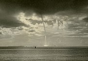 Waterspout near Key West ahead of the storm's arrival in Florida